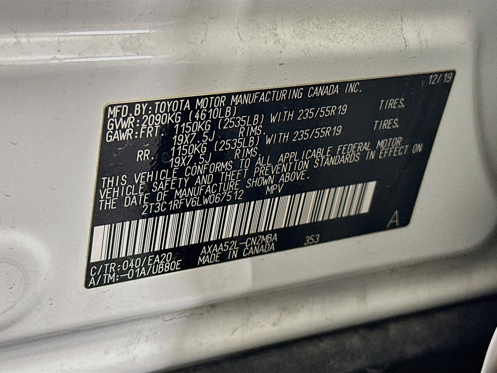 Used 2020 Toyota RAV4 XLE Premium w/ Carpet Mat Package FWD image 12