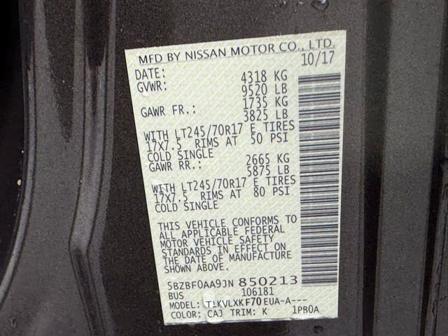 Used 2018 Nissan NV 3500 SV w/ Navigation Package image 35