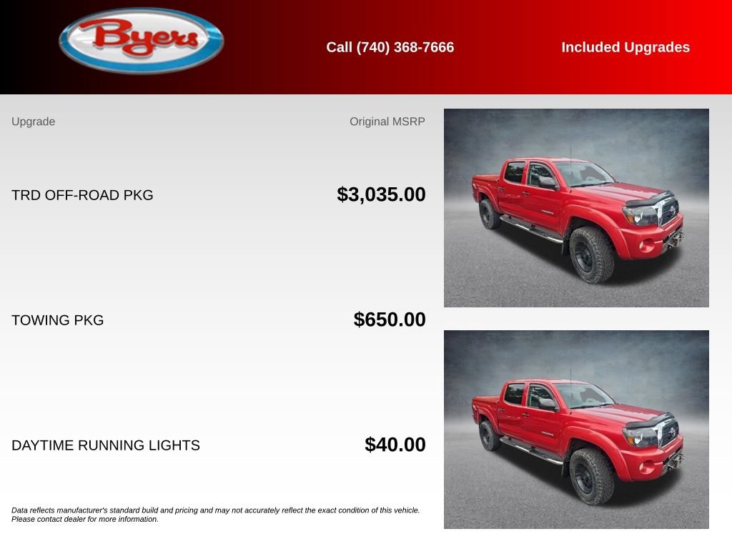 Used 2011 Toyota Tacoma 4x4 Double Cab w/ TRD Off-Road Pkg image 5