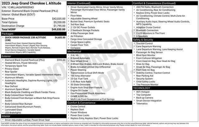 Used 2023 Jeep Grand Cherokee L Laredo RWD image 5