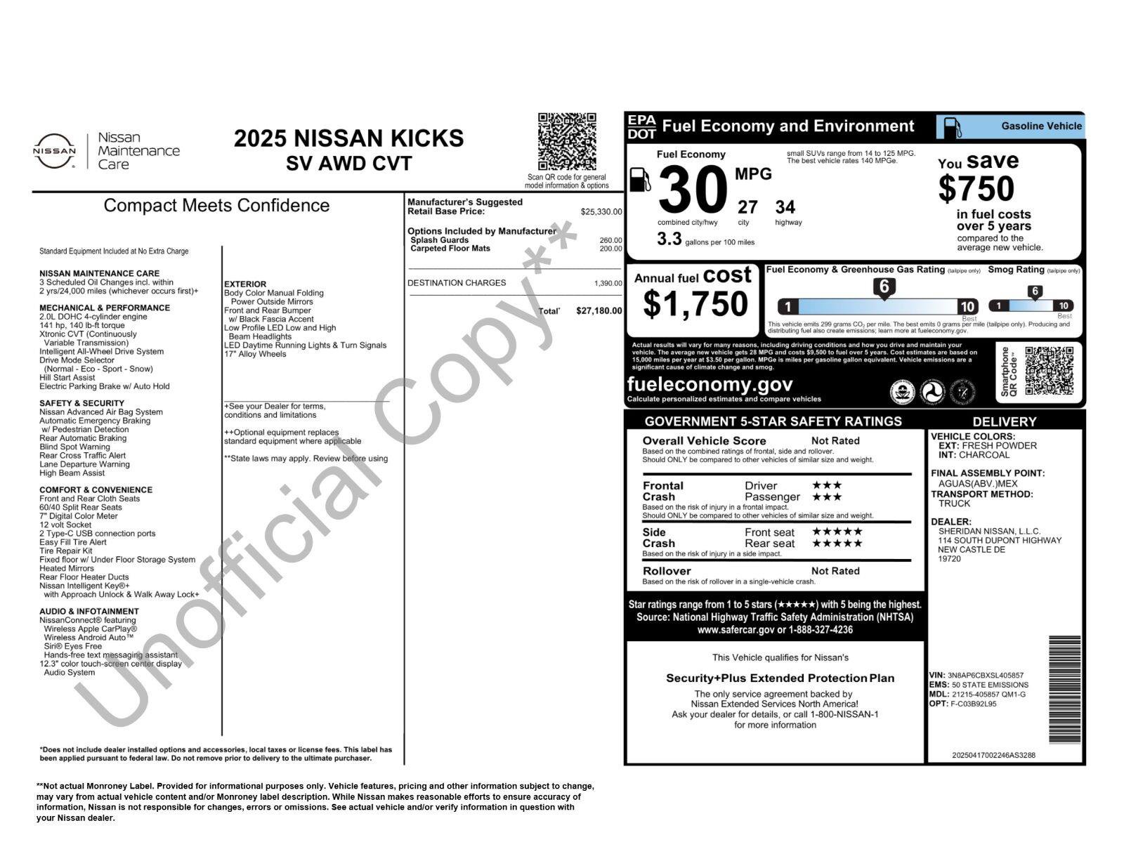 Certified 2025 Nissan Kicks SV AWD/4WD image 3