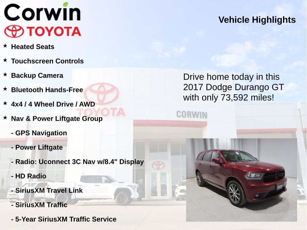 Used 2017 Dodge Durango GT w/ Nav & Power Liftgate Group AWD/4WD image 6