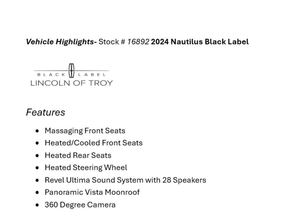 Certified 2024 Lincoln Nautilus Black Label image 6