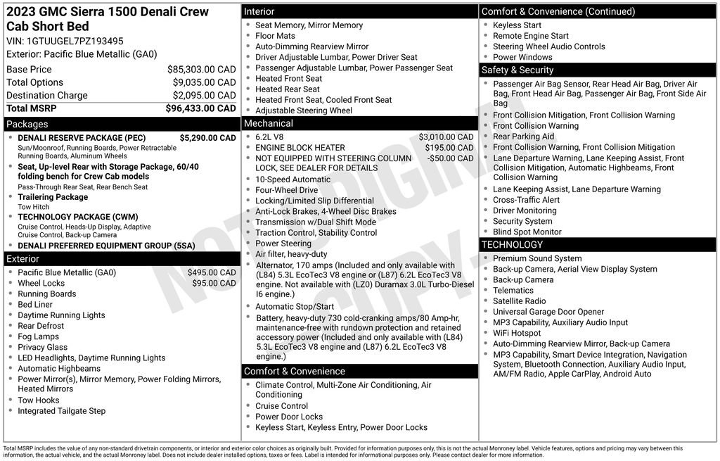 Used 2023 GMC Sierra 1500 Denali w/ Denali Reserve Package AWD/4WD image 5
