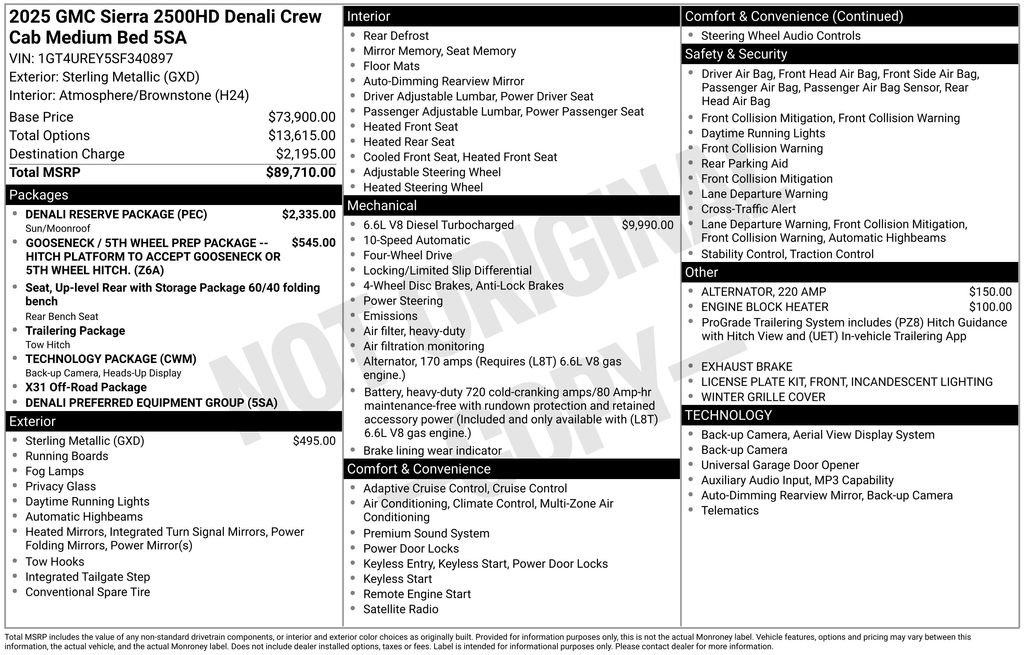 Certified 2025 GMC Sierra 2500 Denali w/ Denali Reserve Package AWD/4WD image 40