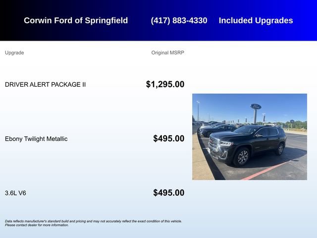 Used 2020 GMC Acadia SLT w/ Driver Alert Package II FWD image 5