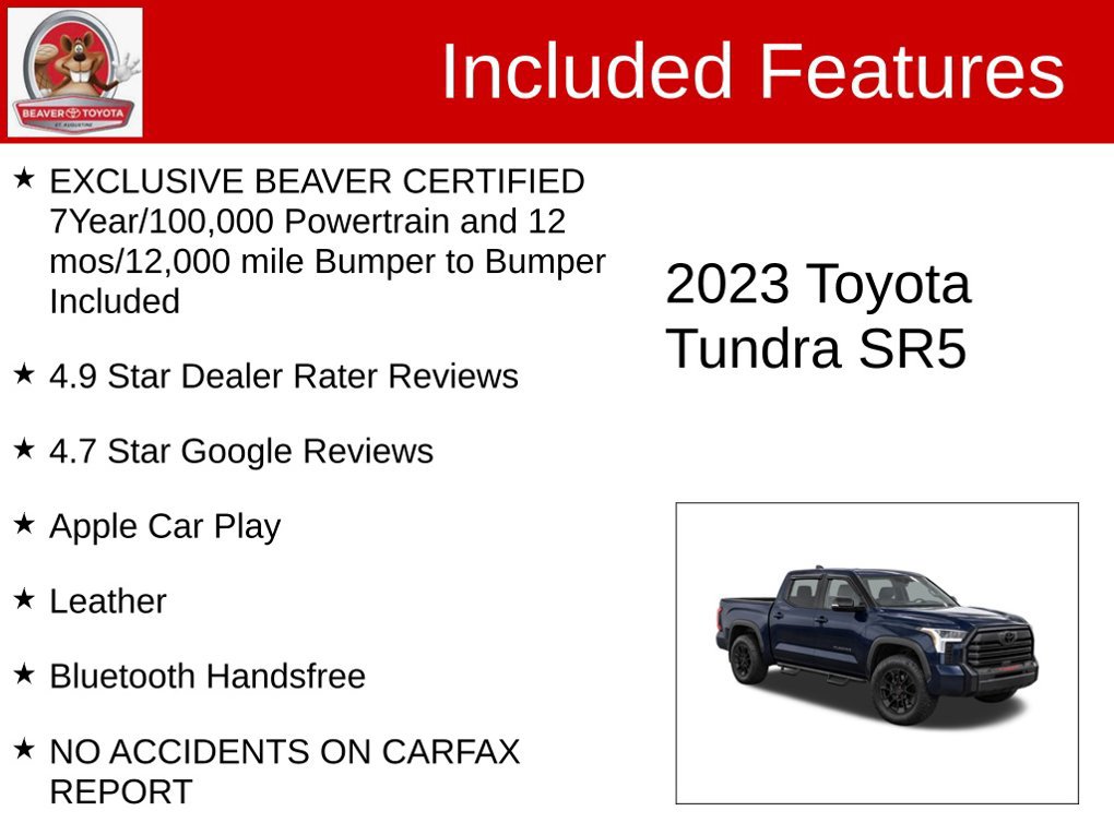 Used 2023 Toyota Tundra SR5 w/ SR5 Premium Package AWD/4WD image 4