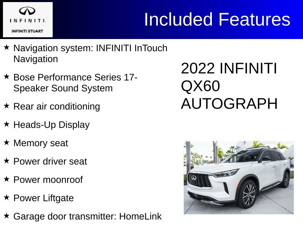 Certified 2022 INFINITI QX60 Autograph w/ Cargo Package FWD image 4