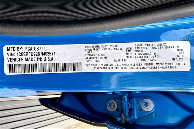 Used 2022 RAM 1500 TRX w/ TRX Level 2 Equipment Group image 16