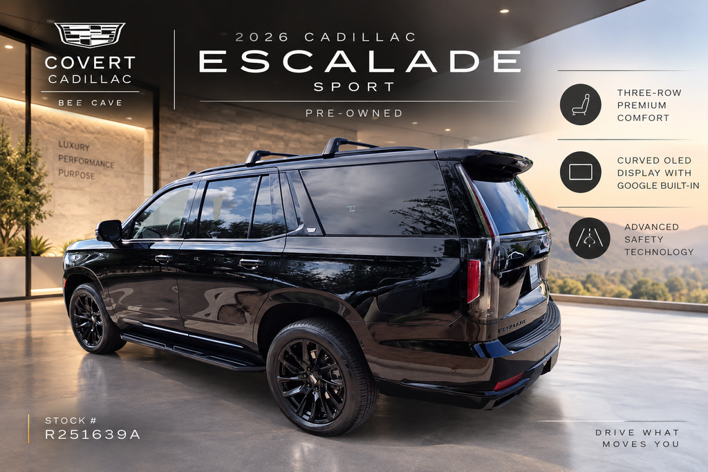 Used 2024 Cadillac Escalade Sport w/ LPO, ONYX Package AWD/4WD video 3
