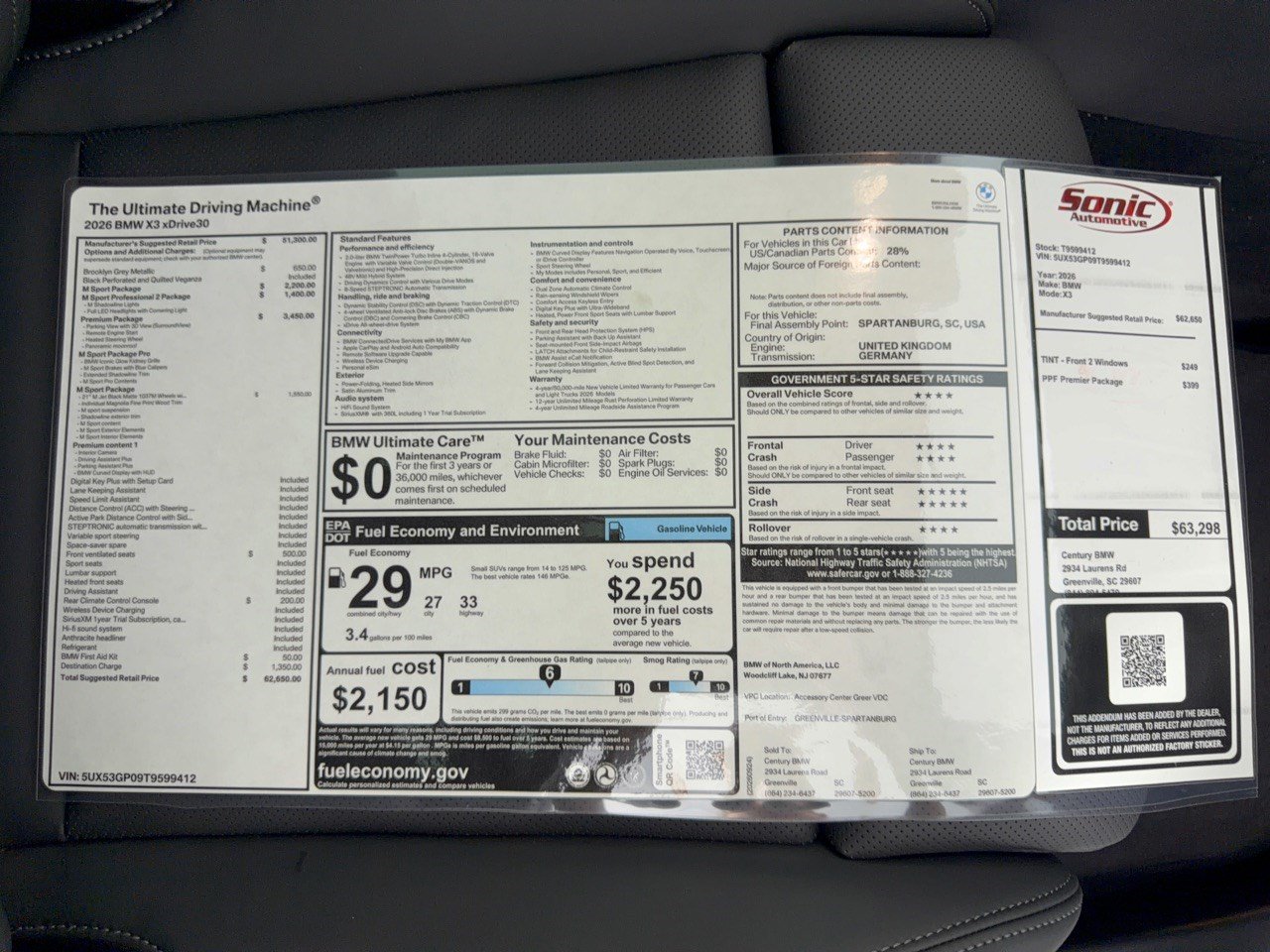New 2026 BMW X3 xDrive30i w/ Premium Package AWD/4WD image 31