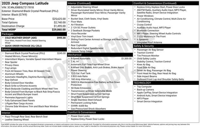 Used 2020 Jeep Compass Latitude w/ Cold Weather Group AWD/4WD image 4