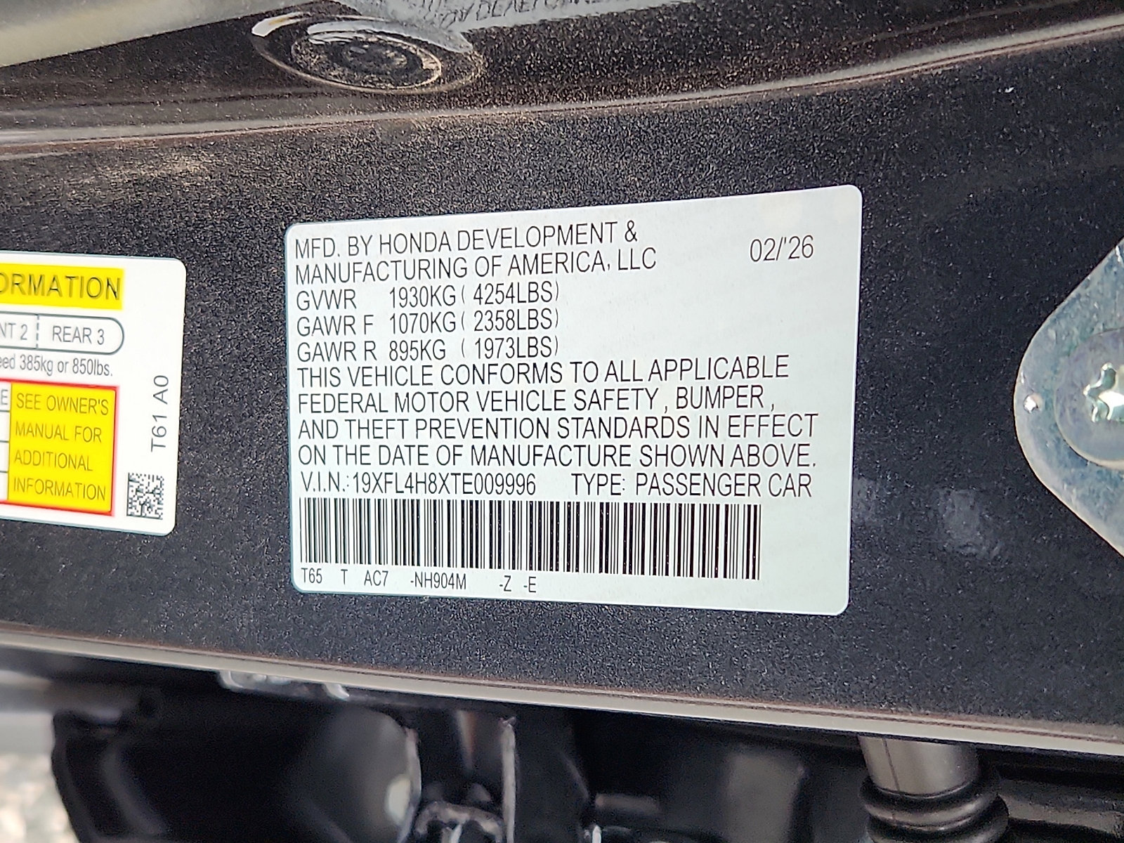 New 2026 Honda Civic Sport image 16