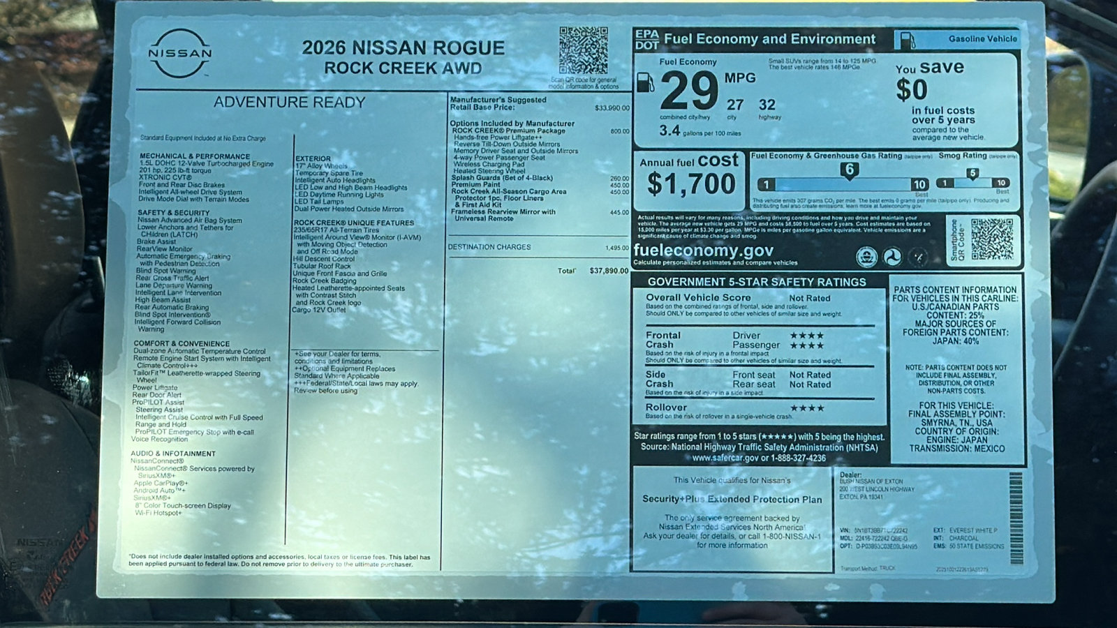 New 2026 Nissan Rogue SV w/ Rock Creek Premium Package AWD/4WD image 11