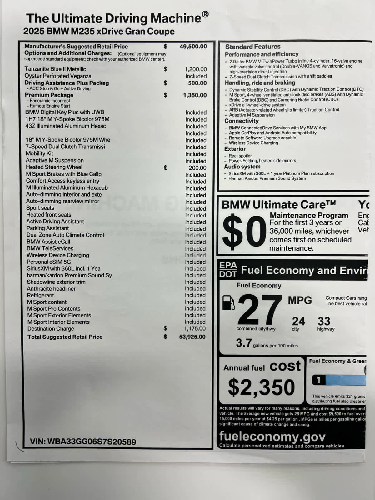 Used 2025 BMW M235i xDrive M235 xDrive w/ Premium Package image 19