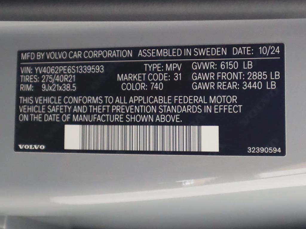 Used 2025 Volvo XC90 B6 Plus w/ Protection Package Premier AWD/4WD image 58