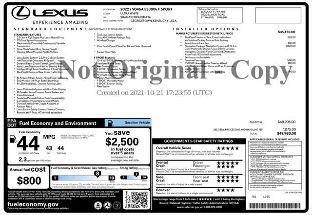 Used 2022 Lexus ES 300h F Sport FWD image 4
