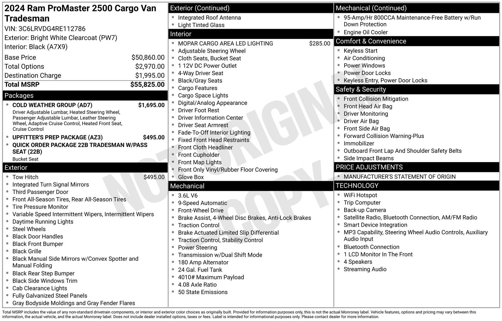 Used 2024 RAM ProMaster 2500 w/ Cold Weather Group FWD image 33