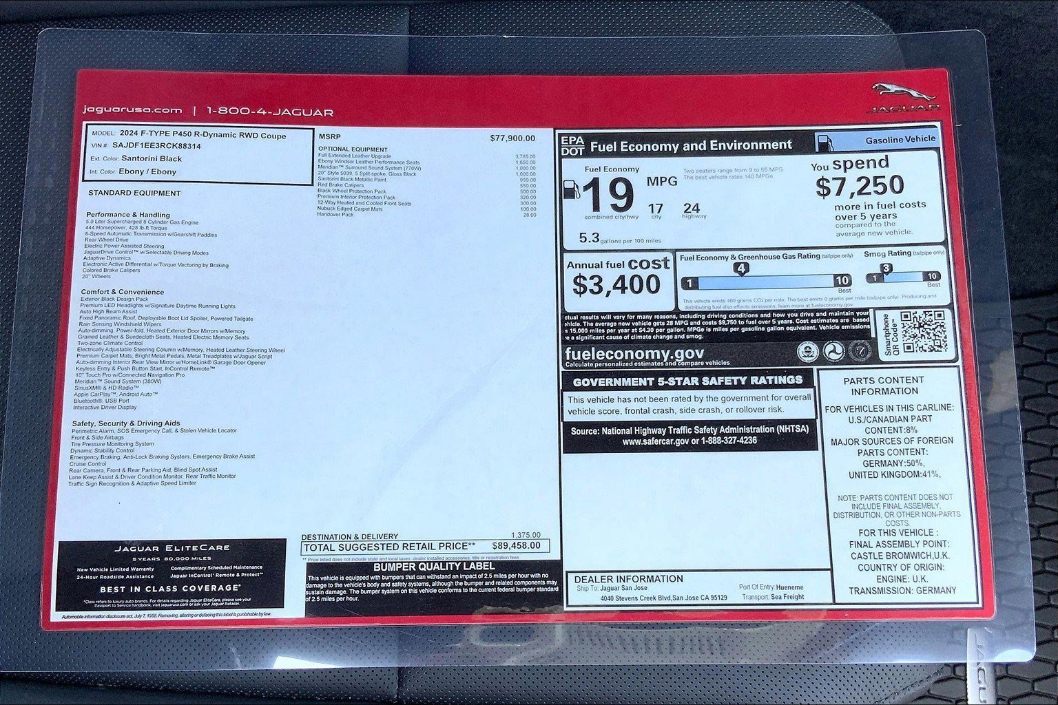 New 2024 Jaguar F-TYPE R-Dynamic image 14
