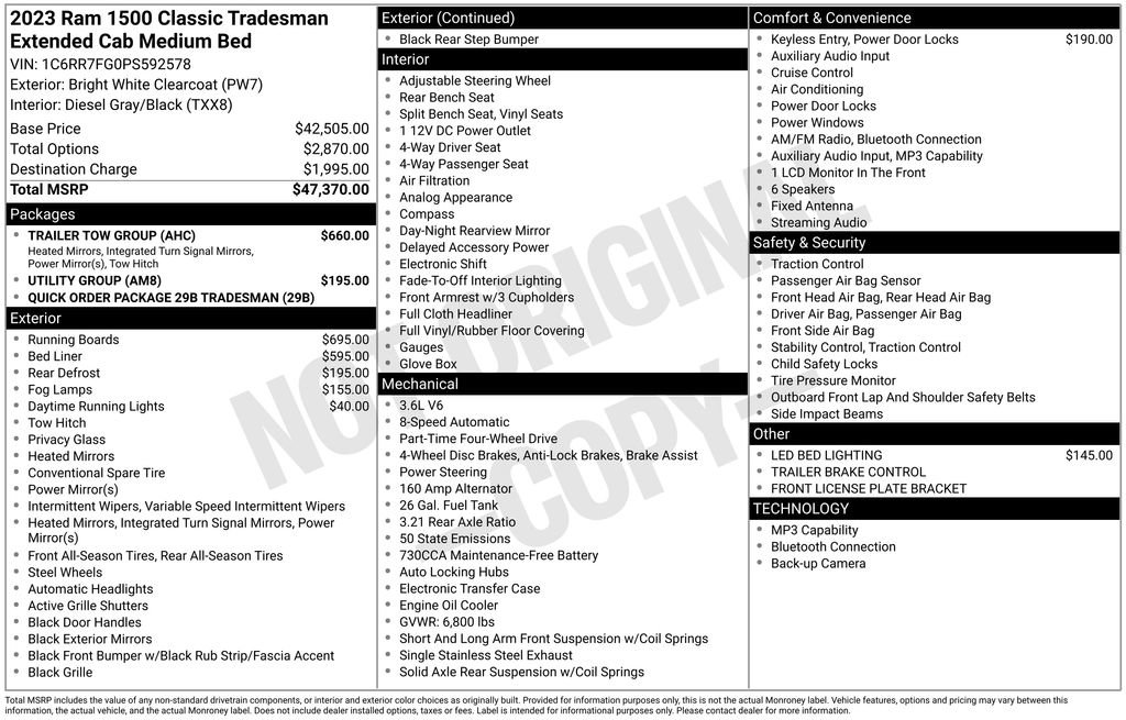 Certified 2023 RAM 1500 Tradesman w/ Trailer Tow Group AWD/4WD image 38