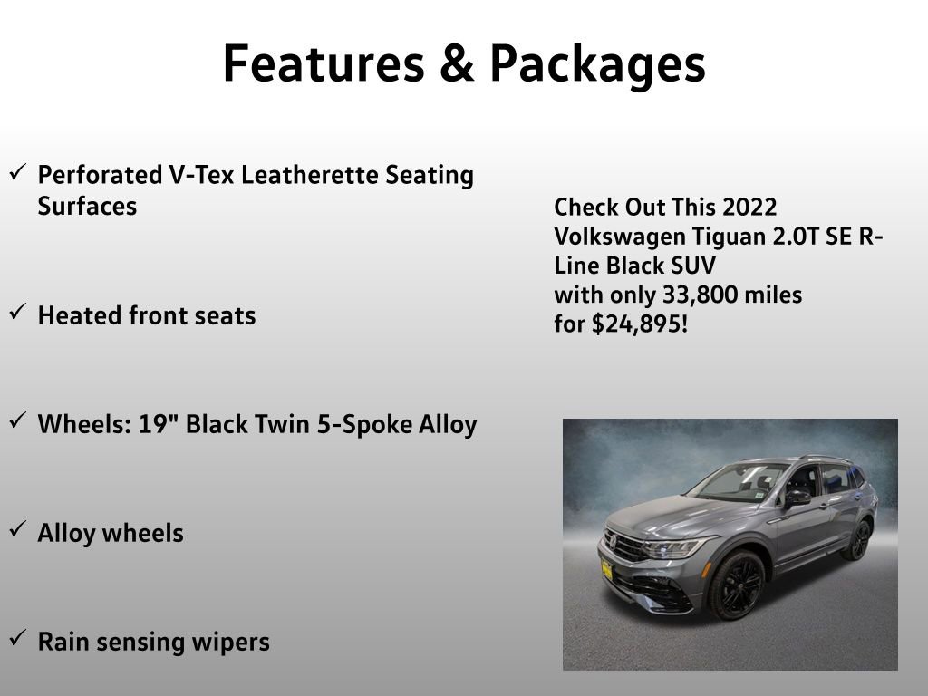 Used 2022 Volkswagen Tiguan SE R-Line AWD/4WD image 8