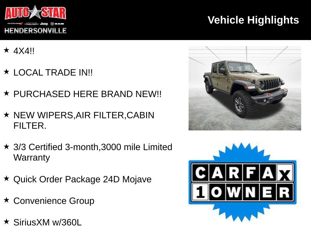 Used 2025 Jeep Gladiator Mojave w/ Convenience Group image 4