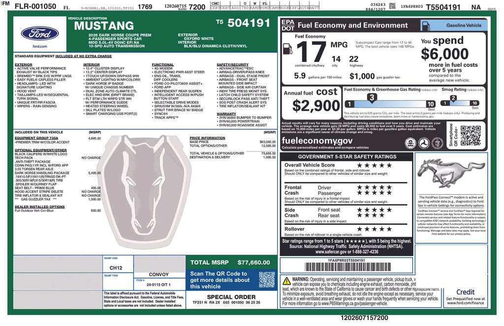 New 2026 Ford Mustang Dark Horse RWD image 4