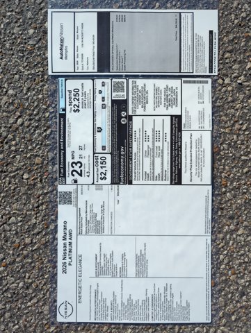 New 2026 Nissan Murano Platinum w/ Cargo Package image 22