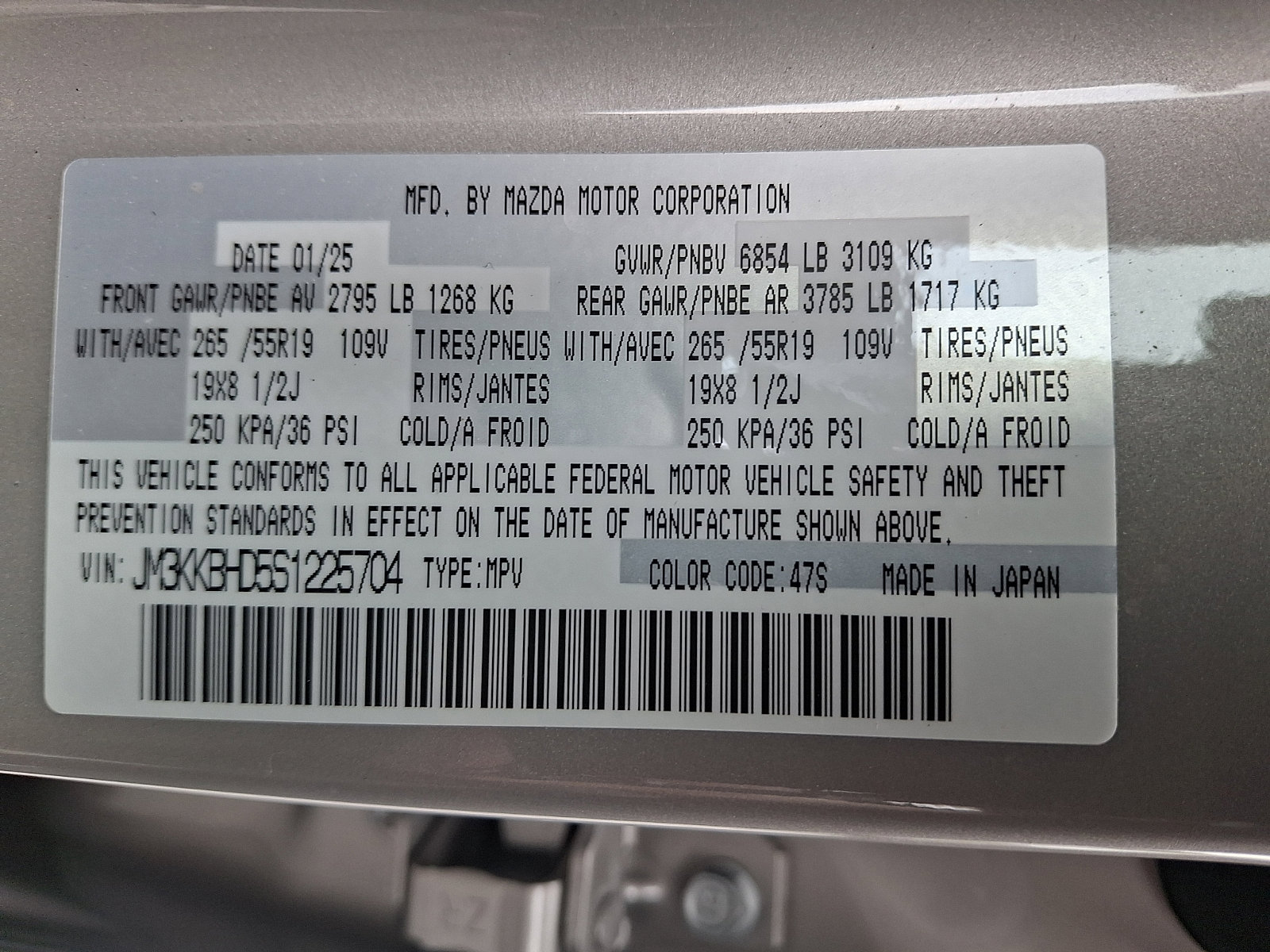 Certified 2025 MAZDA CX-90 3.3 Turbo w/ Preferred Package image 28