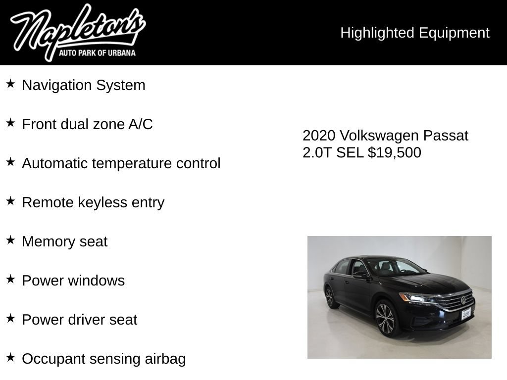 Used 2020 Volkswagen Passat 2.0T SEL FWD image 15