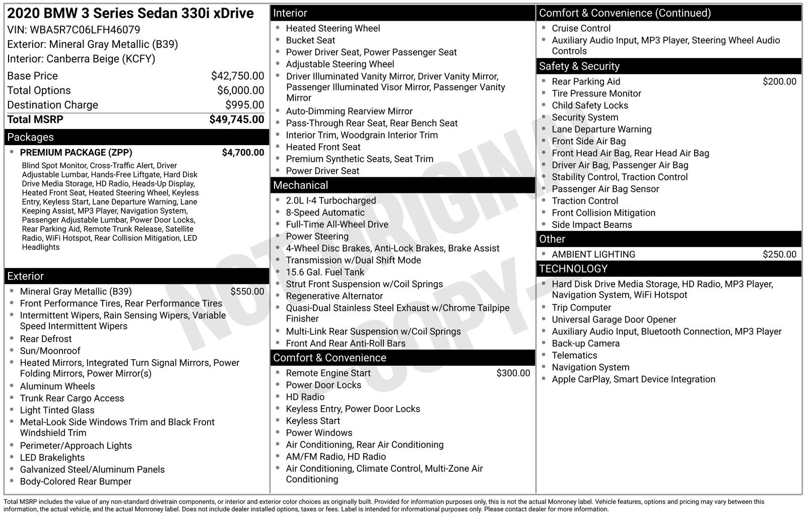 Used 2020 BMW 330i xDrive Sedan w/ Premium Package image 48