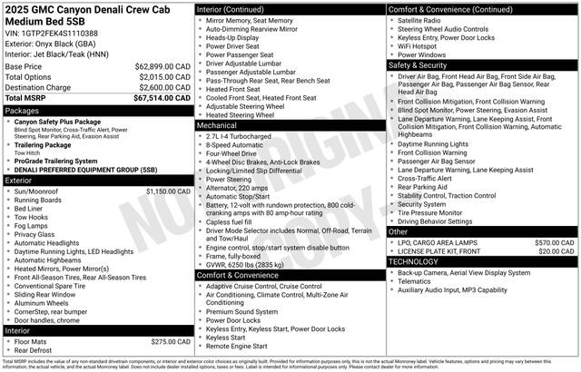 Used 2025 GMC Canyon Denali AWD/4WD image 20