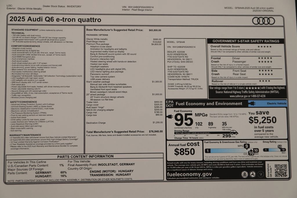 New 2025 Audi Q6 e-tron Premium Plus image 31