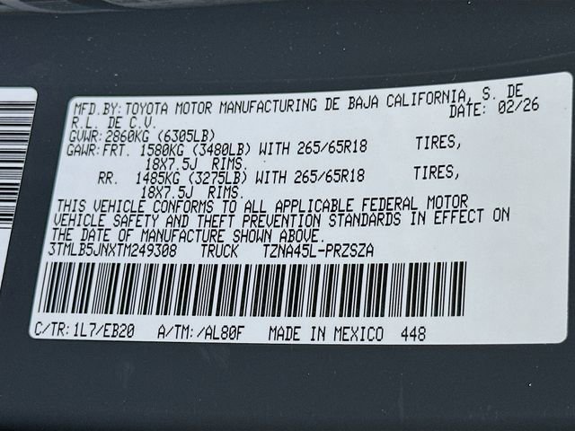 New 2026 Toyota Tacoma Limited image 16