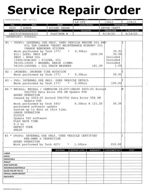 Certified 2025 Honda Accord LX image 12