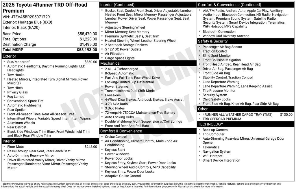 New 2025 Toyota 4Runner TRD Off-Road Premium image 6