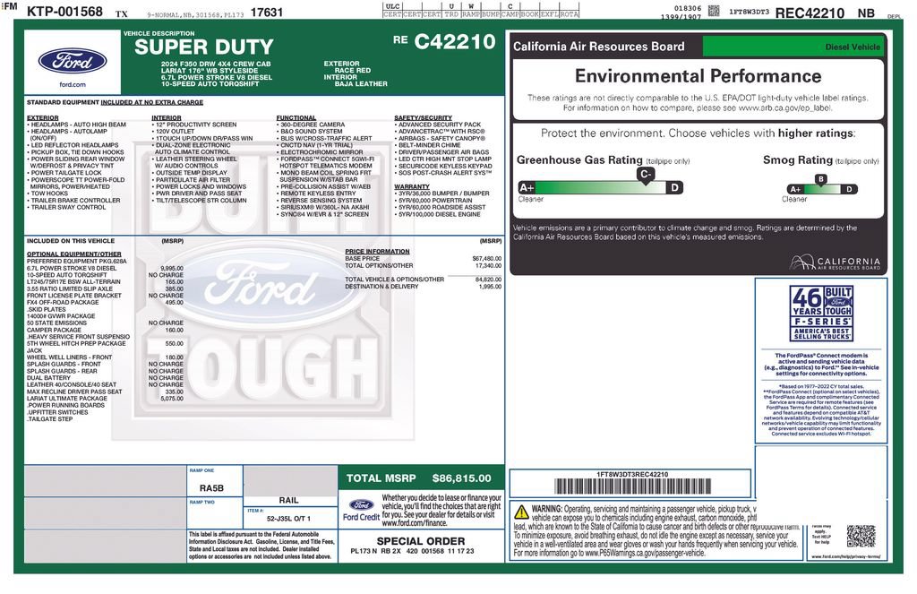 Used 2024 Ford F350 Lariat w/ Lariat Ultimate Package AWD/4WD image 32
