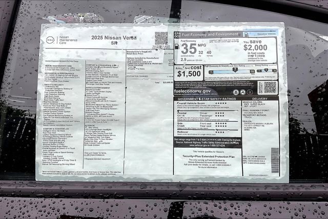 New 2025 Nissan Versa SR w/ Trunk Package image 26