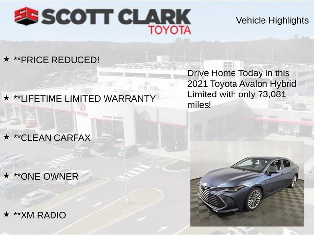 Used 2021 Toyota Avalon Limited w/ Advanced Safety Package FWD image 12