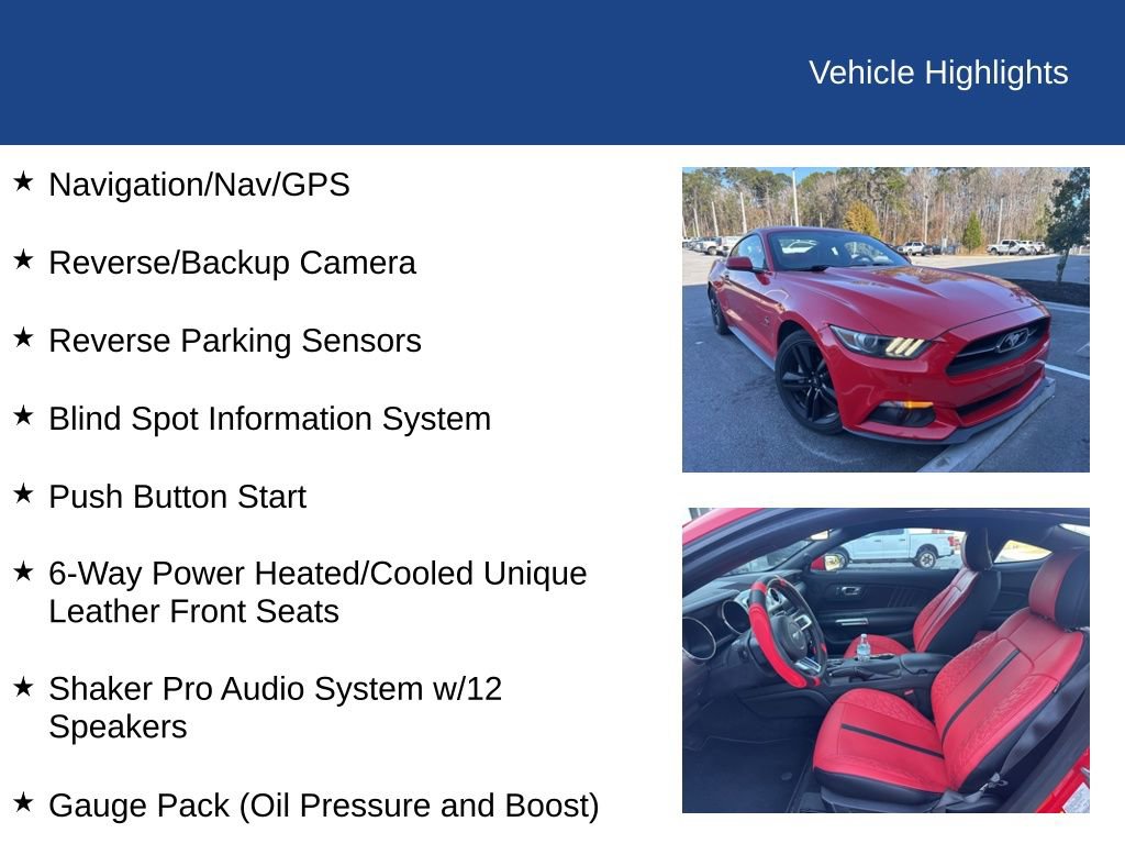 Used 2015 Ford Mustang Premium w/ Ecoboost Performance Package RWD image 5