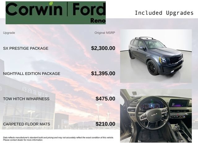 Used 2022 Kia Telluride SX w/ SX Prestige Package AWD/4WD image 3