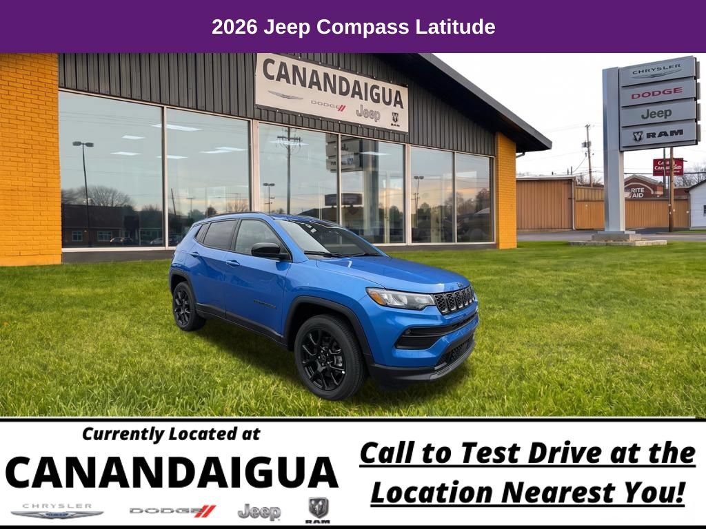 New 2026 Jeep Compass Latitude w/ Quick Order Package 29K