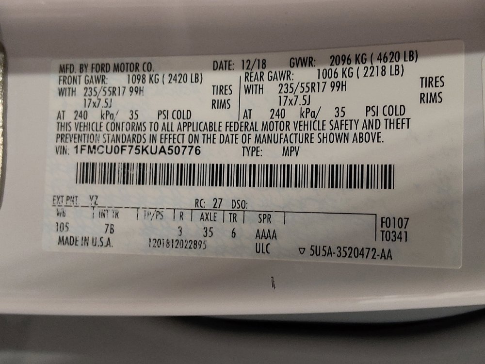 Used 2019 Ford Escape S FWD image 33