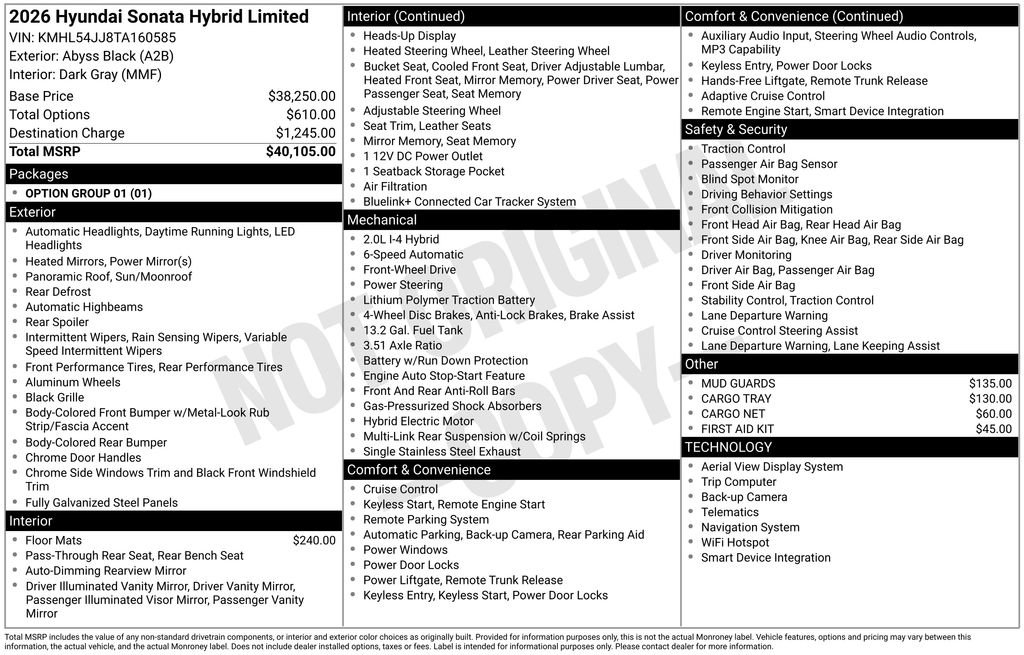 New 2026 Hyundai Sonata Limited image 4