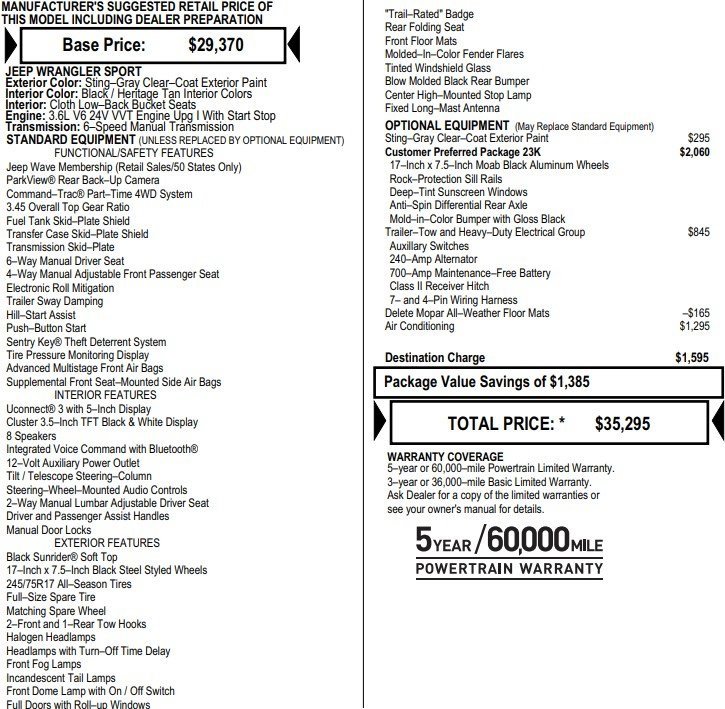 Used 2021 Jeep Wrangler Sport image 2