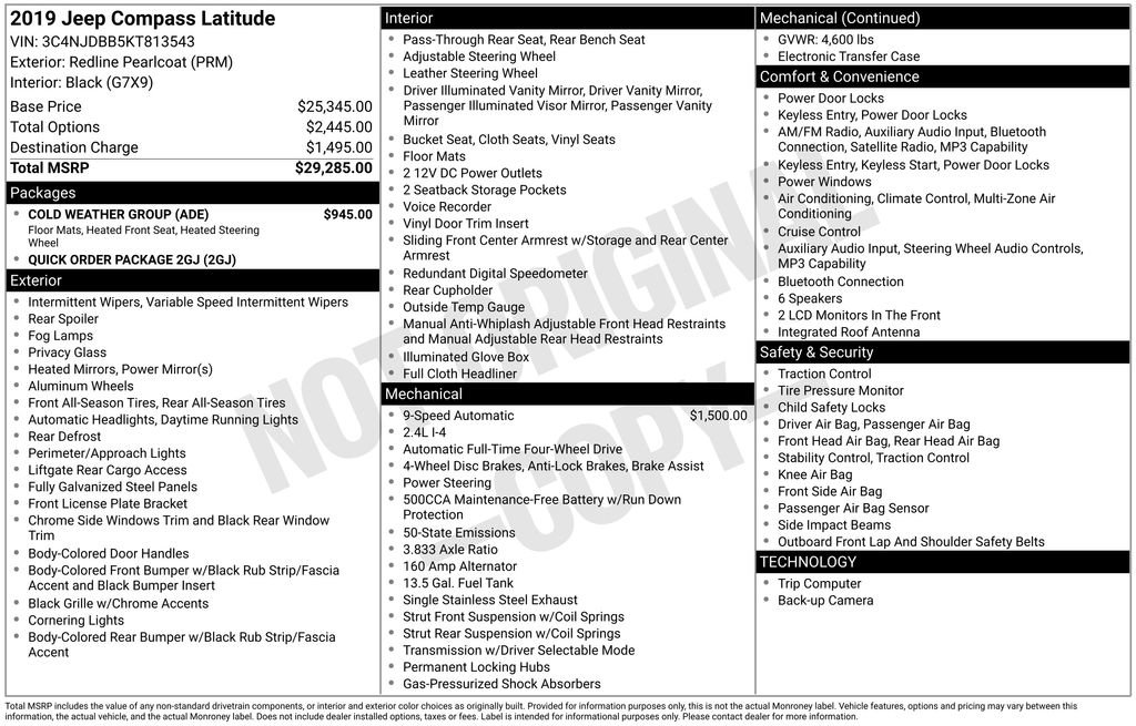 Used 2019 Jeep Compass Latitude w/ Cold Weather Group image 38