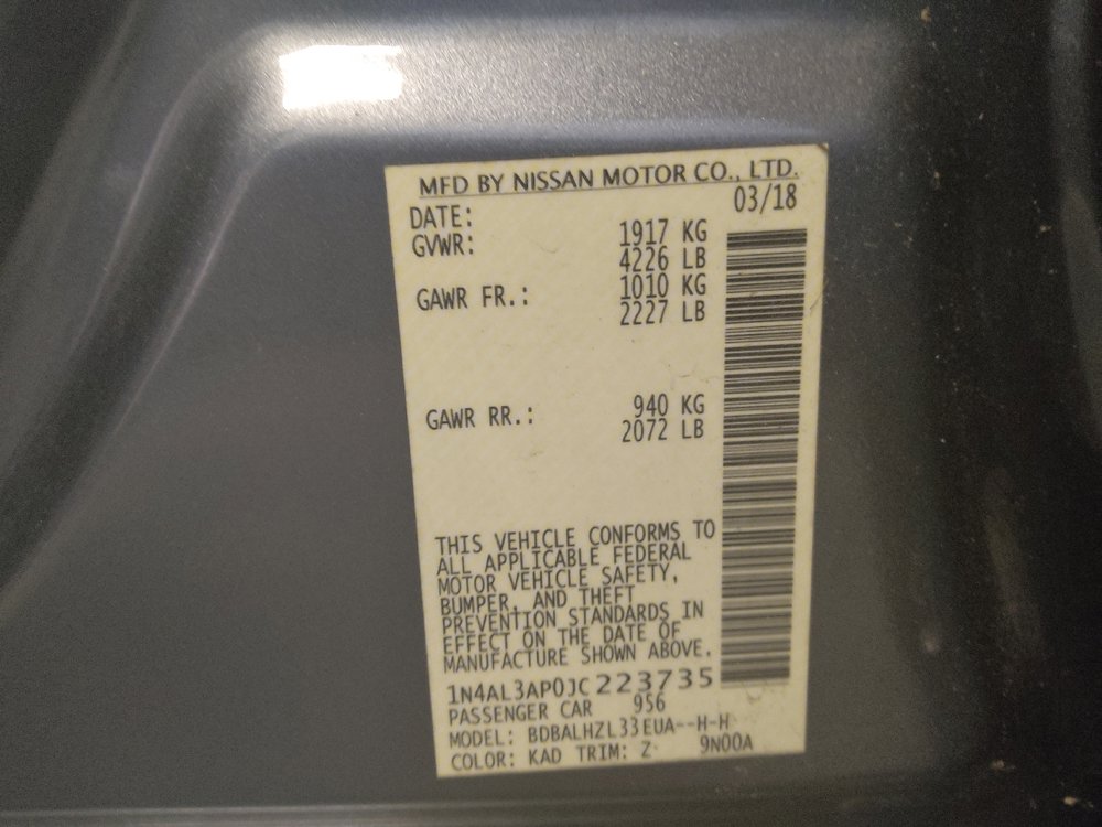 Used 2018 Nissan Altima 2.5 SR w/ SR Midnight Edition FWD image 33