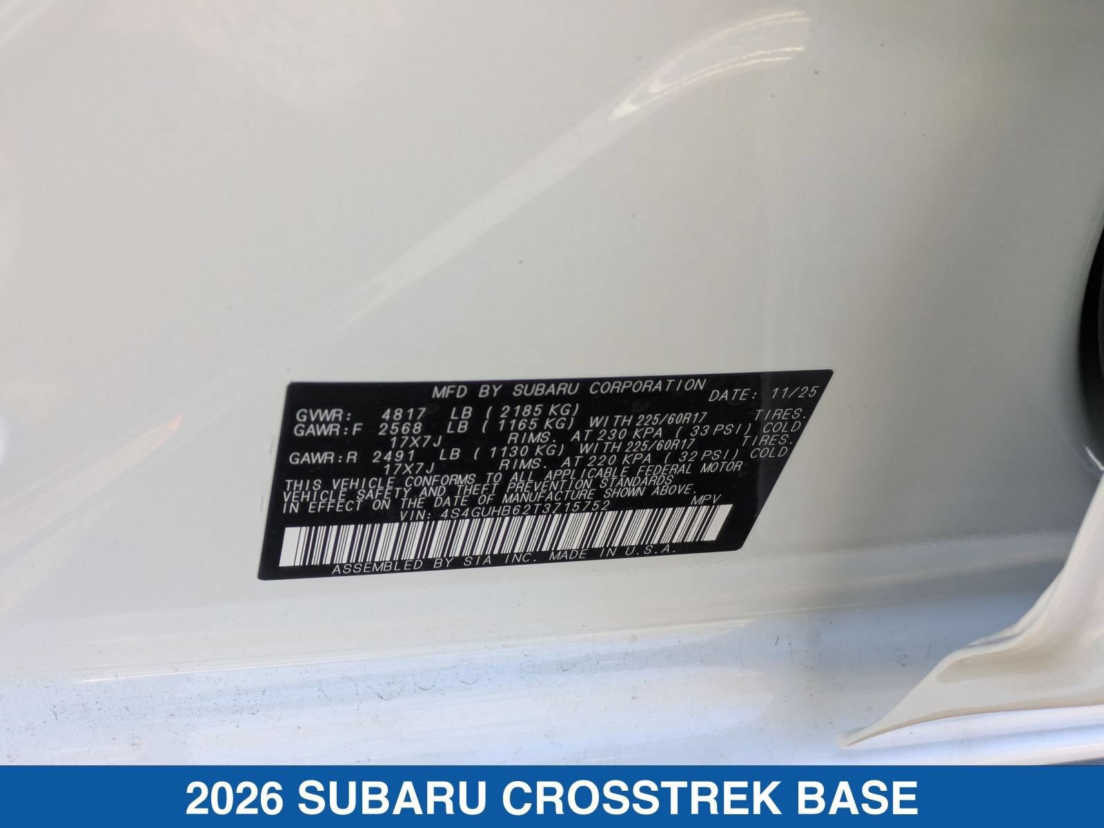 Certified 2026 Subaru Crosstrek 2.5i AWD/4WD image 28