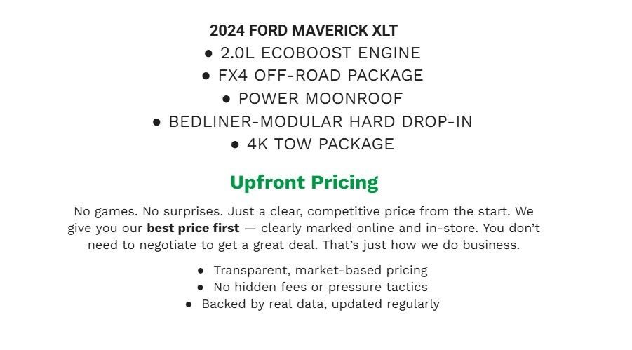 Certified 2024 Ford Maverick XLT w/ XLT Luxury Package image 2