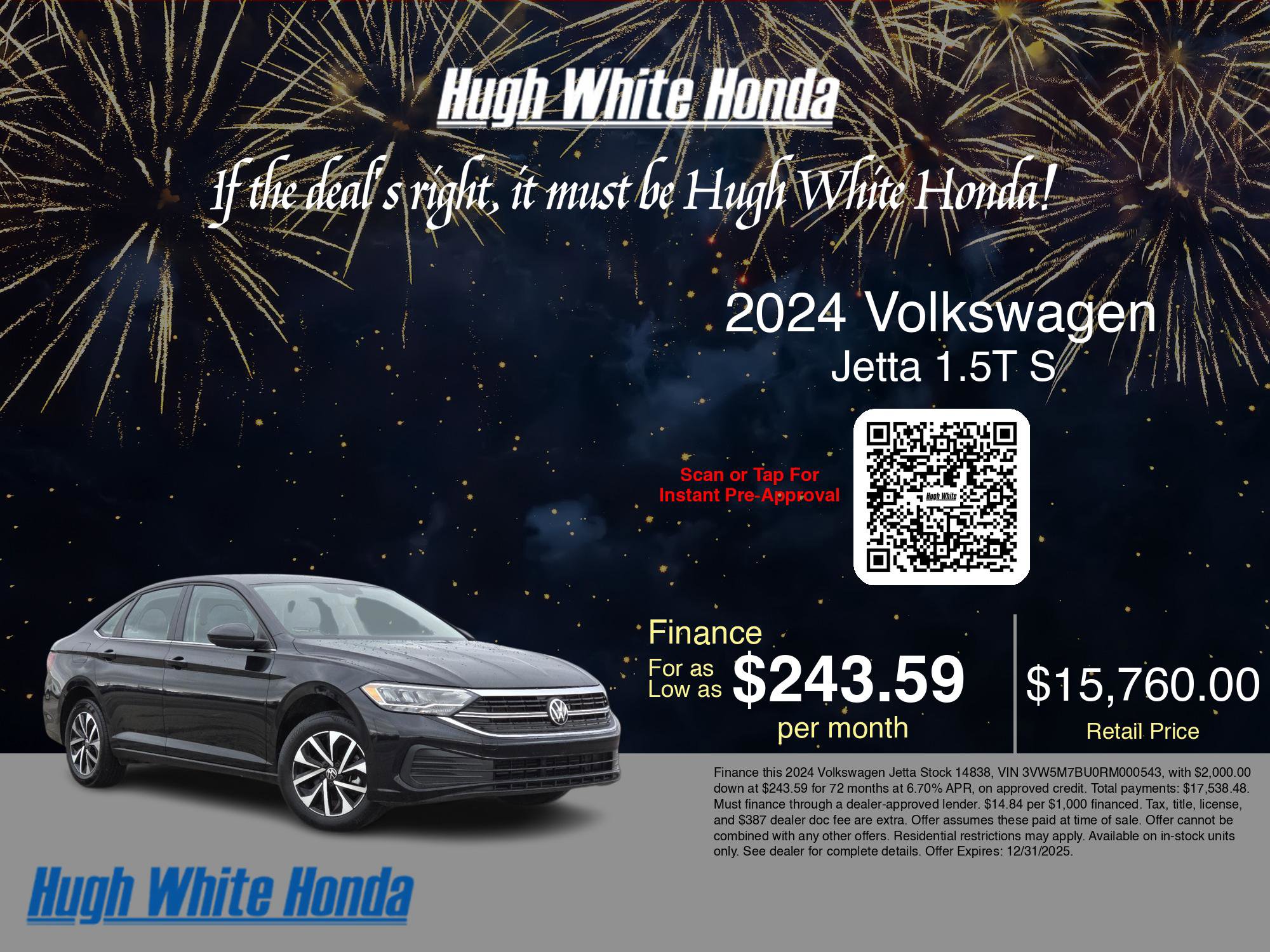 Used 2024 Volkswagen Jetta S image 3